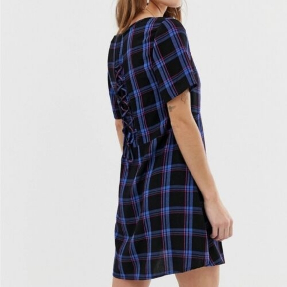 ASOS Collusion Plaid Dress - Picture 3 of 11